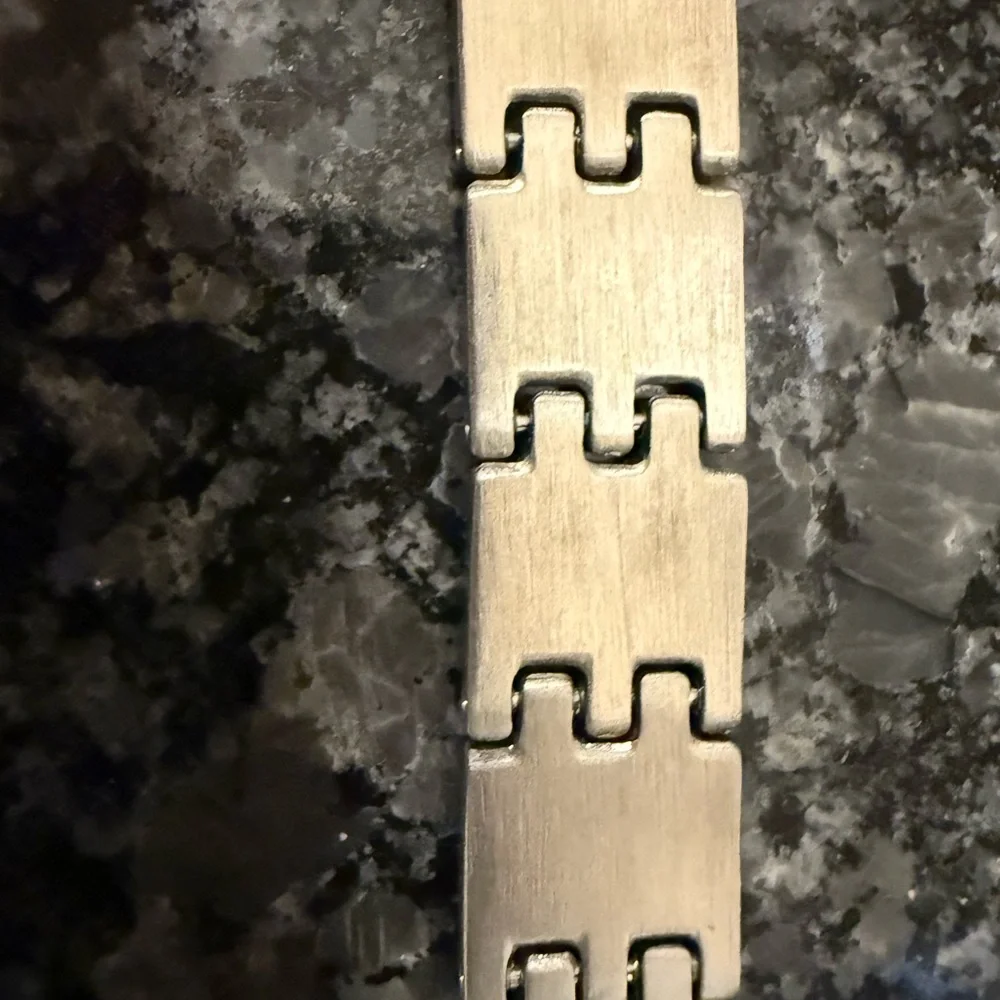 Stainless Steel Silver Link Watch Band Style Bracelet